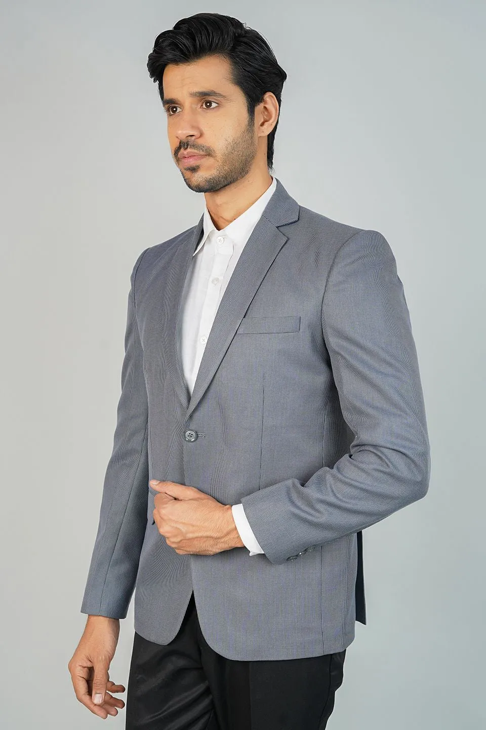 Poly Viscose Grey Blazer