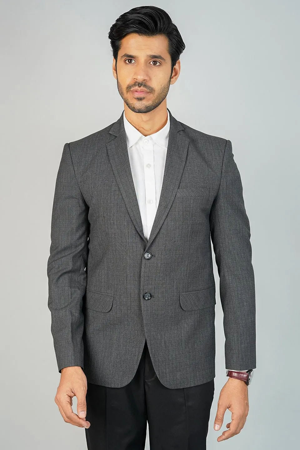 Poly Viscose Grey Blazer