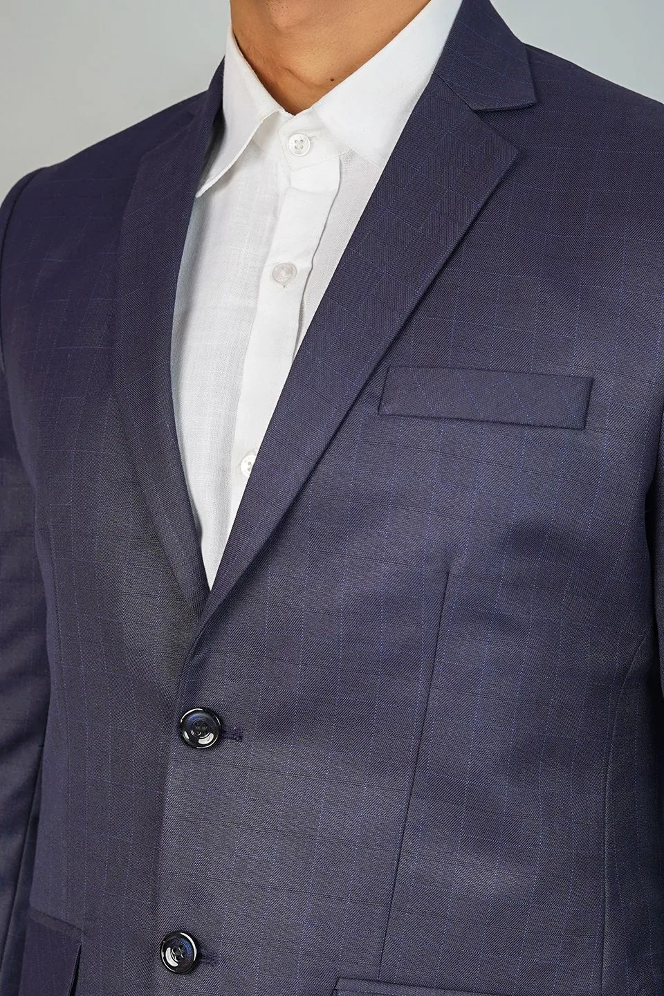 Poly Viscose Purple Blazer