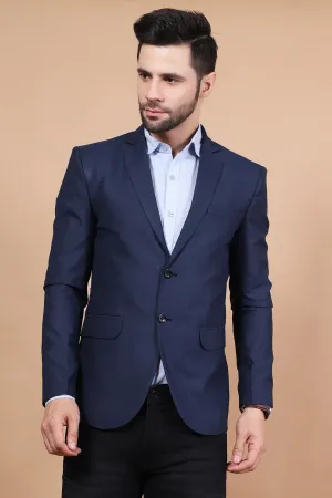 Polyester Cotton Blue Blazer