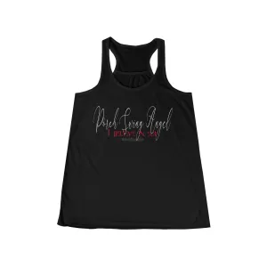 Porch Swing Angel E.L. Flowy Racerback Tank Top