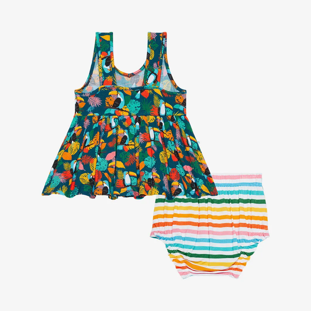 Posh Peanut Rio V-Neck Tank Top Peplum & Bloomer Set