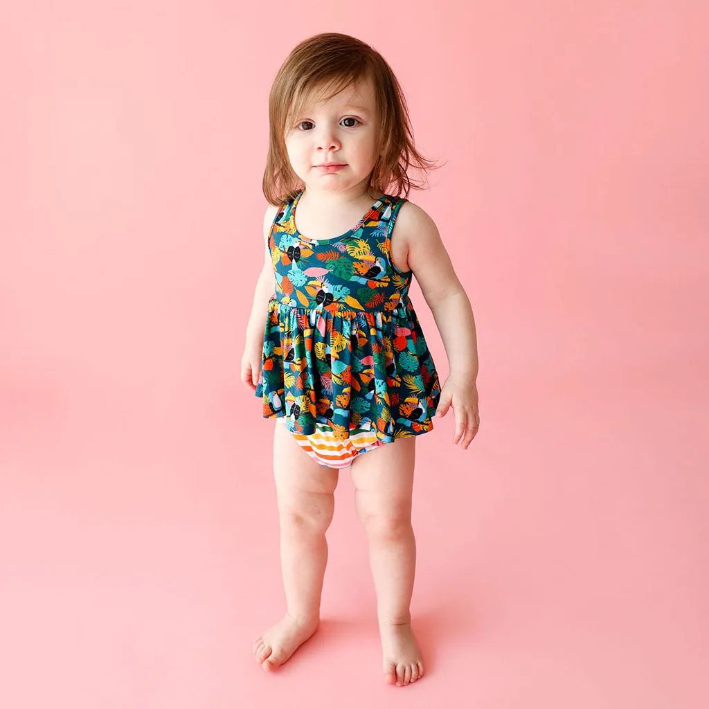 Posh Peanut Rio V-Neck Tank Top Peplum & Bloomer Set