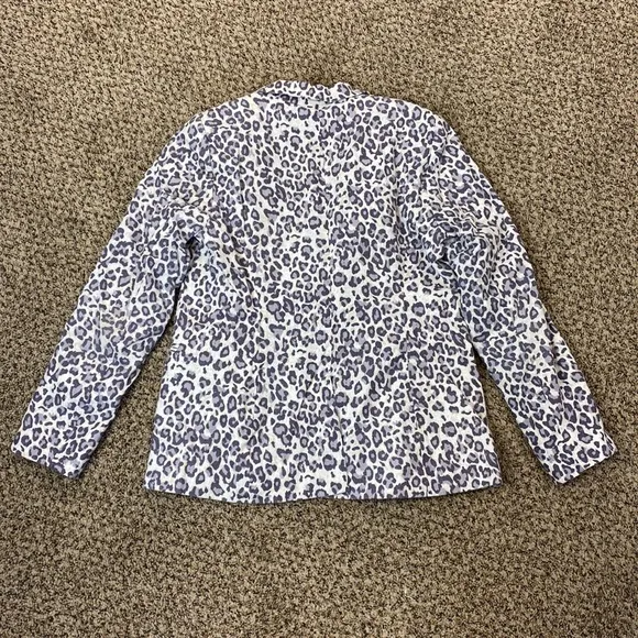 Rachel Zoe Leopard Print Linen Blend Blazer