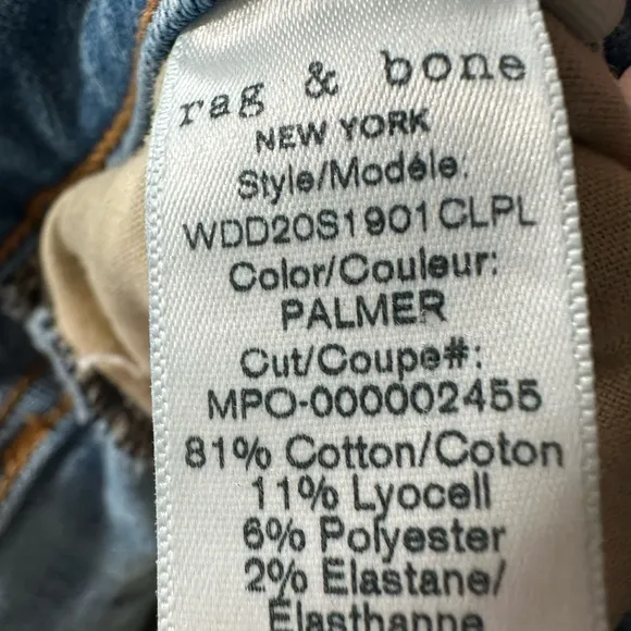 Rag &amp; Bone Size 32 Blue Nina High Rise Shorts