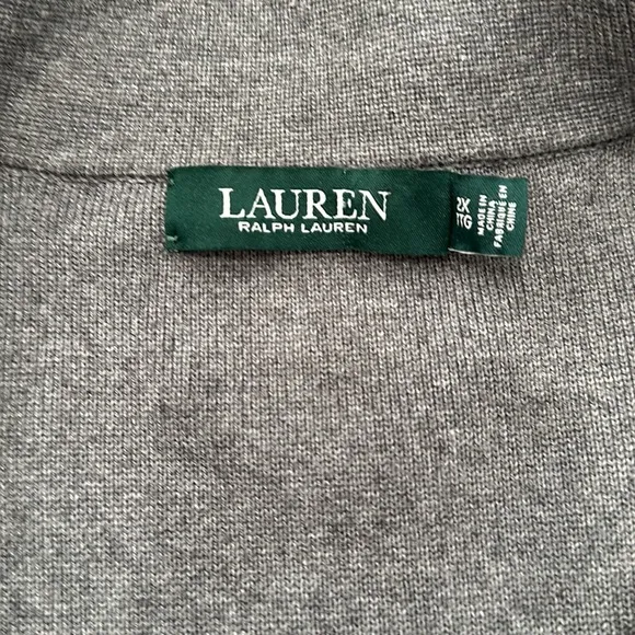 Ralph Lauren Knit Sweater Blazer Grey size 2X