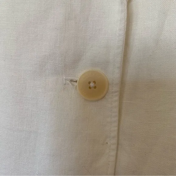 Ralph Lauren/ Lauren Ralph Lauren White 100% Pure Linen Blazer Size 20W.
