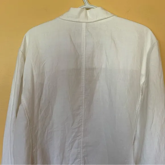 Ralph Lauren/ Lauren Ralph Lauren White 100% Pure Linen Blazer Size 20W.