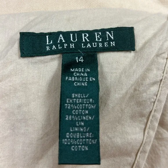Ralph Lauren Lauren women’s spring summer blazer in cotton linen blend. Newer