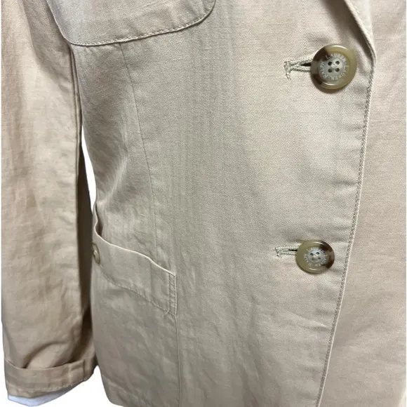 Ralph Lauren Lauren women’s spring summer blazer in cotton linen blend. Newer