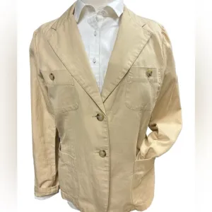 Ralph Lauren Lauren women’s spring summer blazer in cotton linen blend. Newer