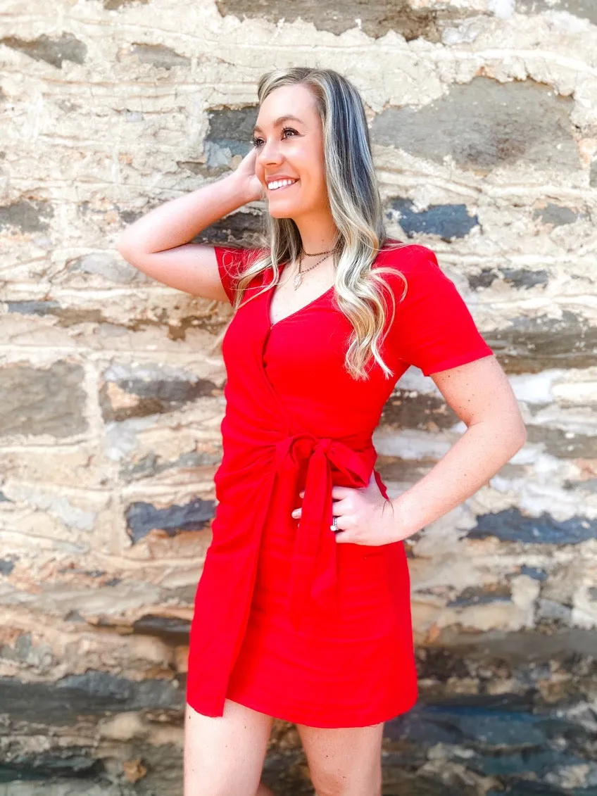 Red Wrap Dress