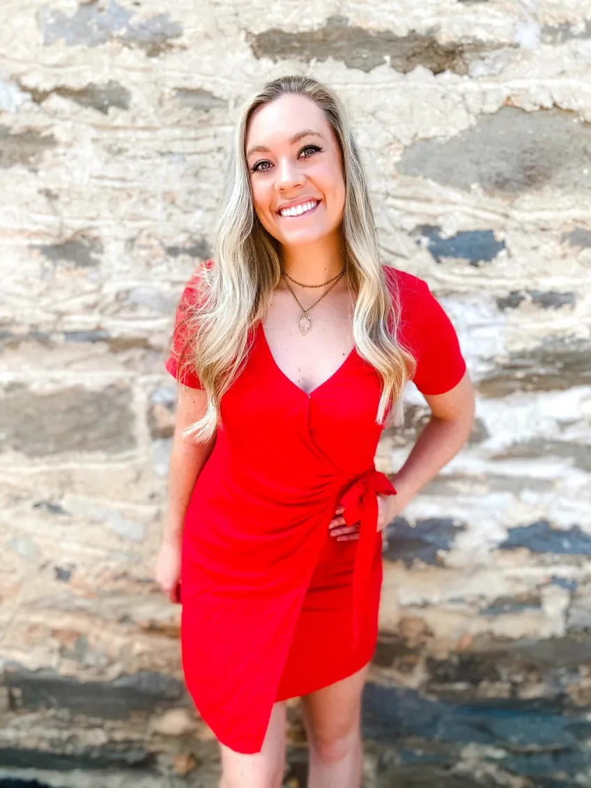 Red Wrap Dress