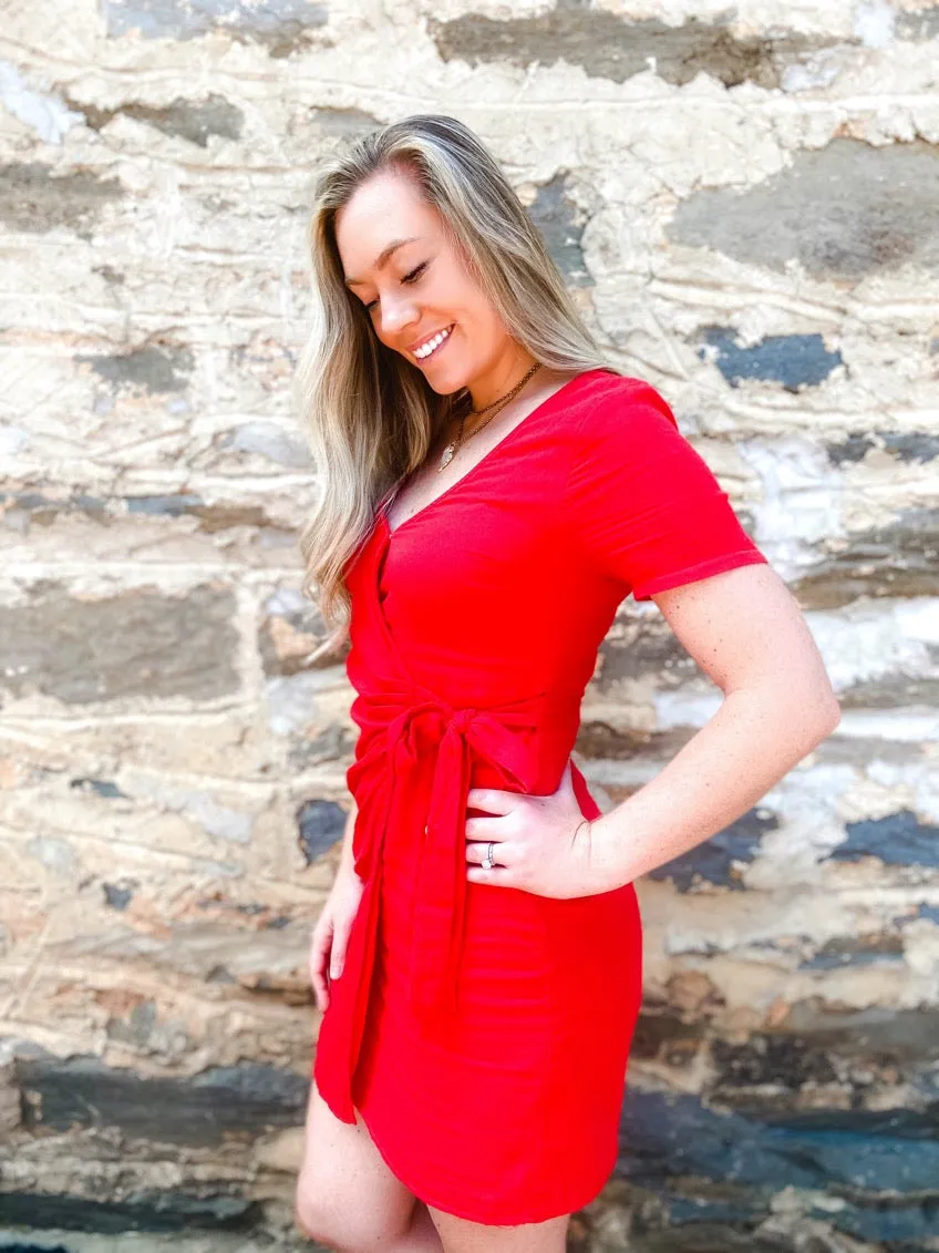 Red Wrap Dress