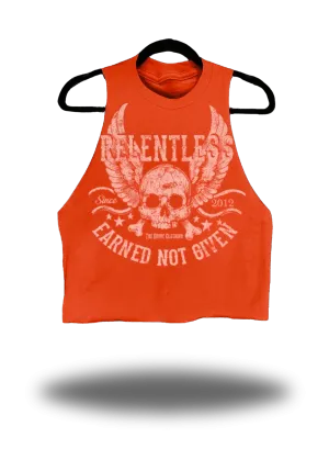 RELENTLESS CROP TANK TOP*ORANGE*