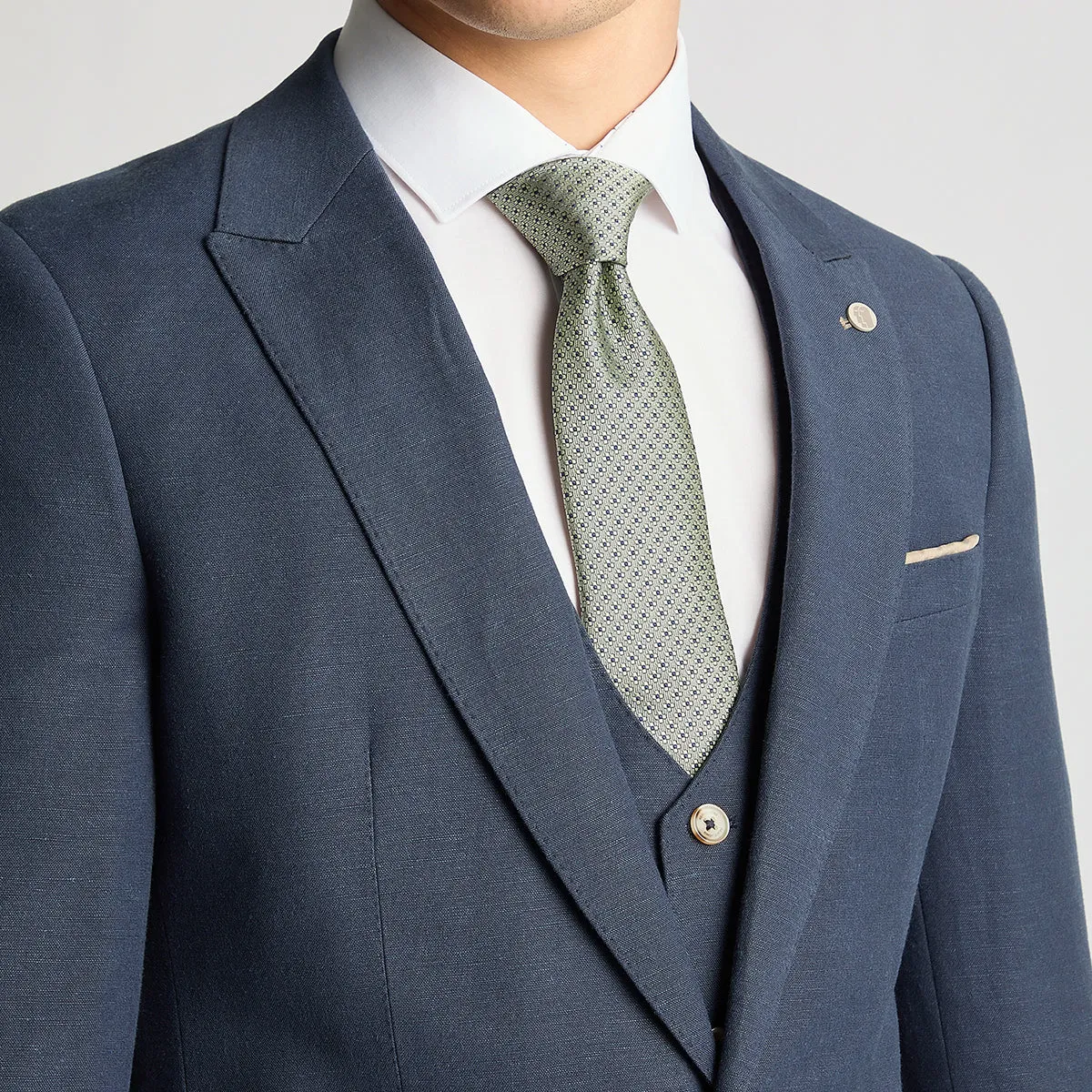 Remus - Massa Mix & Match Linen Blazer in Blue