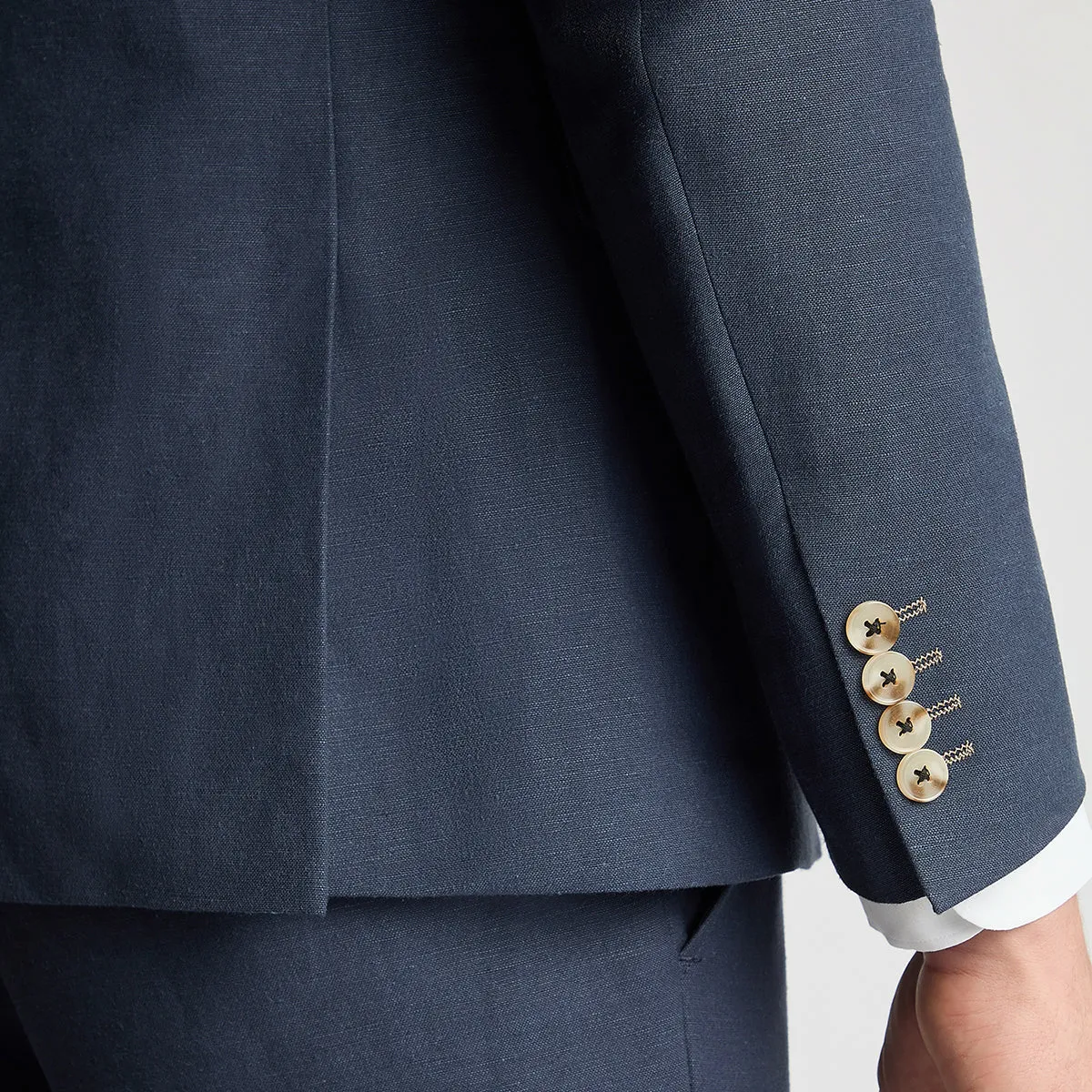 Remus - Massa Mix & Match Linen Blazer in Blue