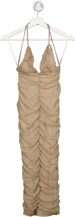 REVOLVE Nude Michael Costello Fiji Midi Dress UK XS