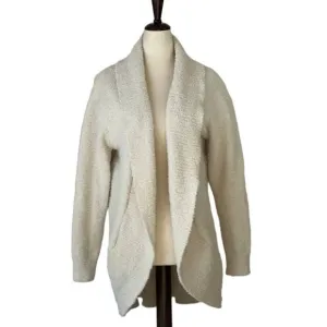 Ribbed Knit Cardigan in Ivory