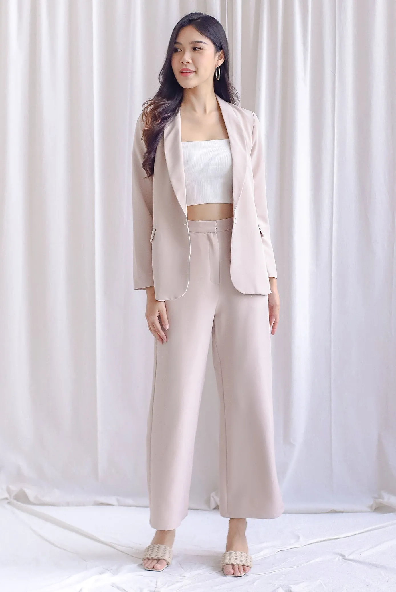 Richard Lapel Blazer In Ecru