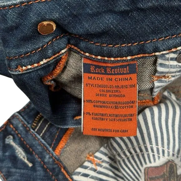 Rock Revival‎ Women's Shorts Debbie Bermuda Size 30 - 12'' inseam