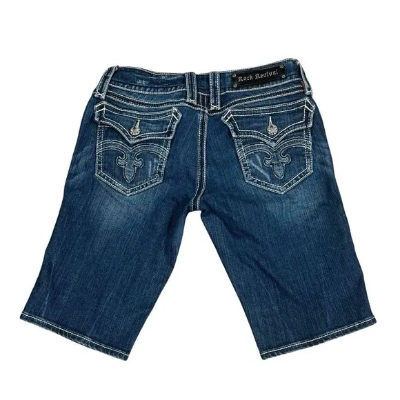 Rock Revival‎ Women's Shorts Debbie Bermuda Size 30 - 12'' inseam