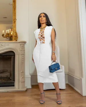 Sabrina (White Bodycon Dress) PRE-ORDER Ships 3/17