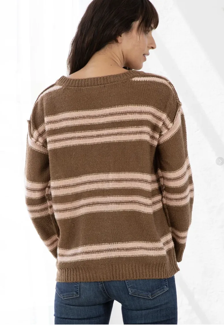 Sadie Striped Boyfriend Cardigan