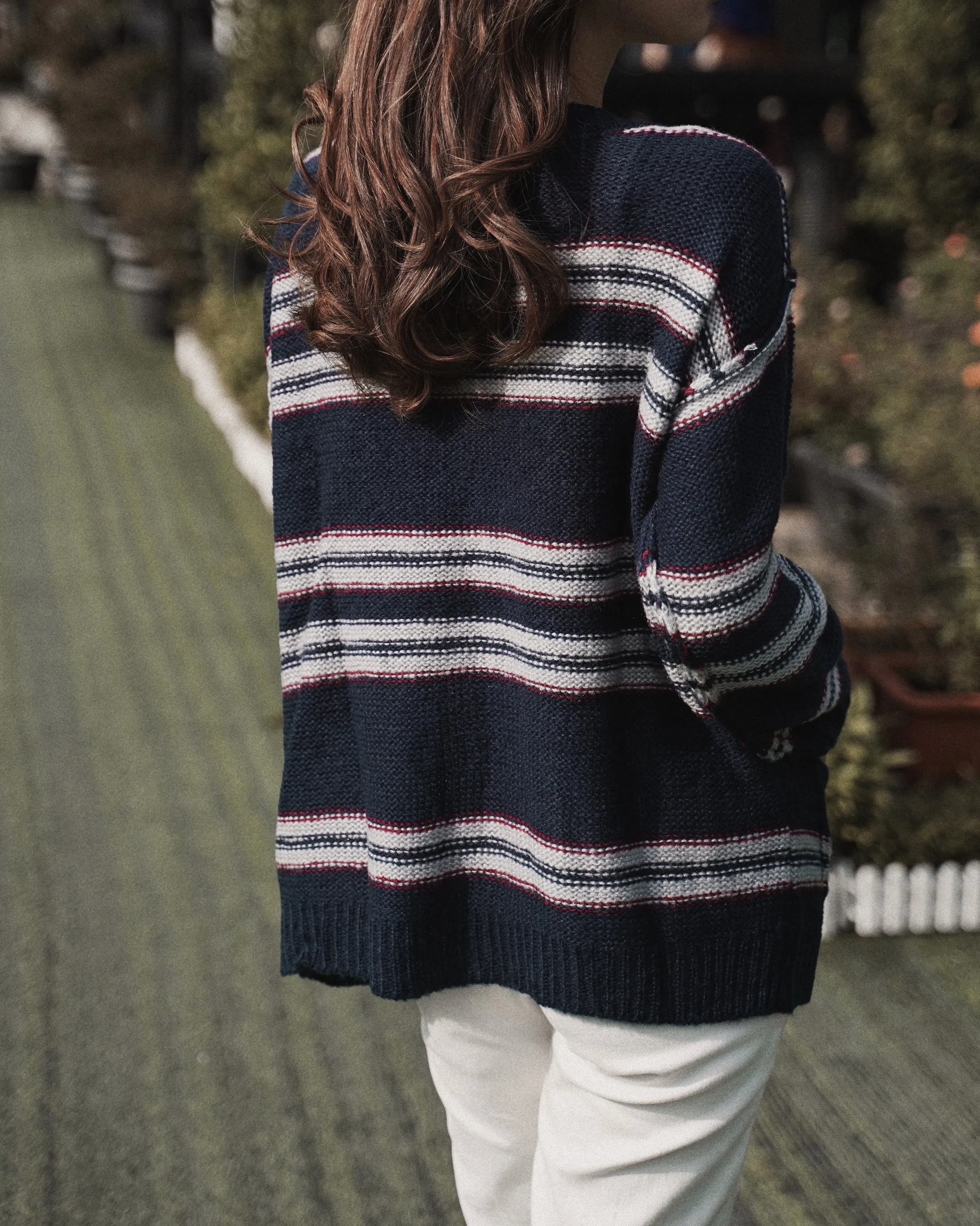 Sadie Striped Boyfriend Cardigan