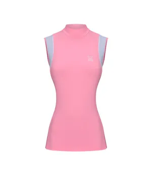[Sample Sale] CHUCUCHU Women's Mesh Dual Point Top - Pink