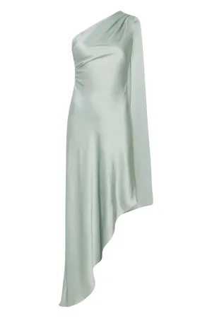 Satin One Shoulder Dress | Jade
