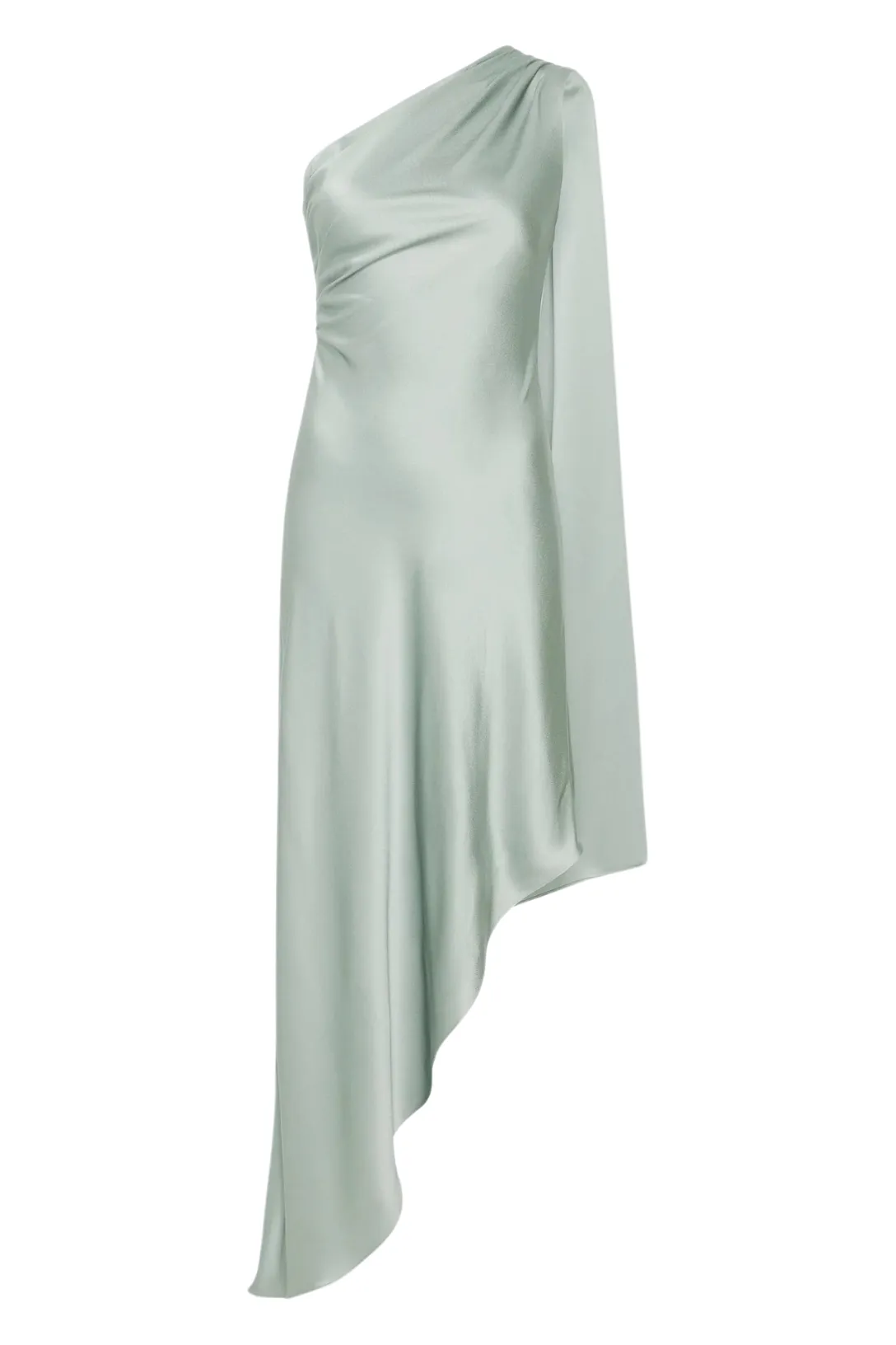 Satin One Shoulder Dress | Jade