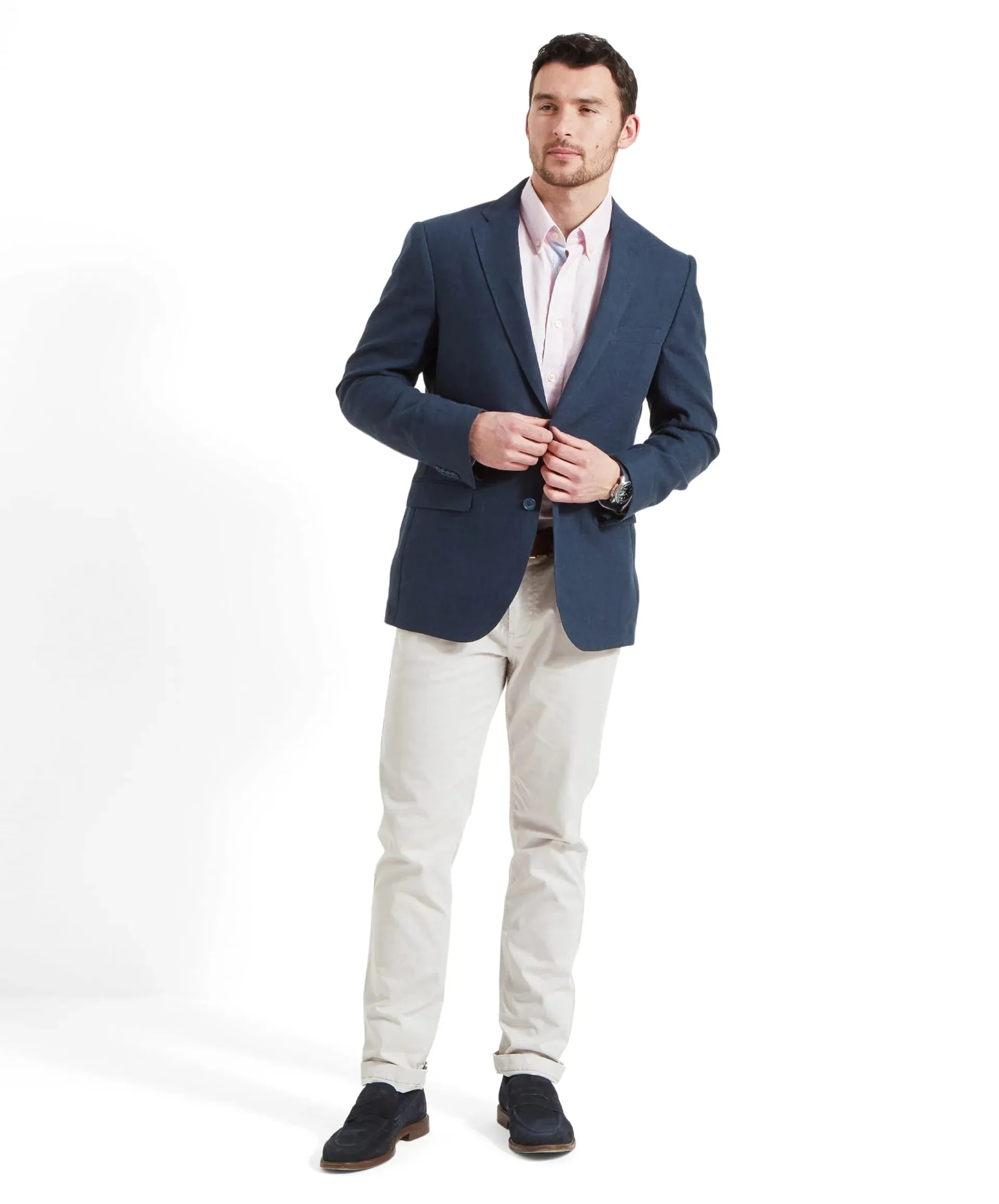 Schoffel Mens Cowes linen Jacket - Navy