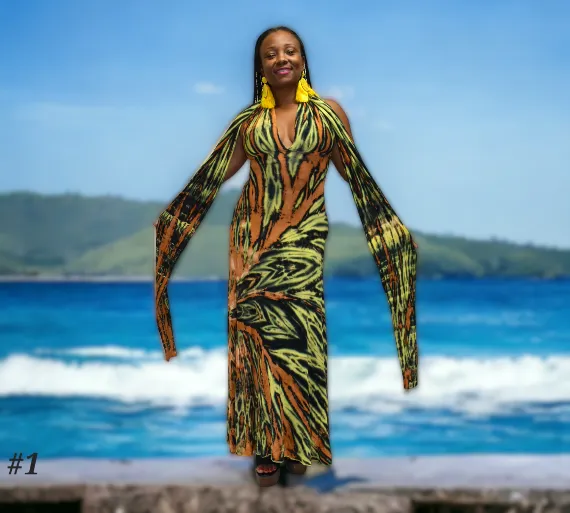 Shallay Long Infinity Wrap Dress