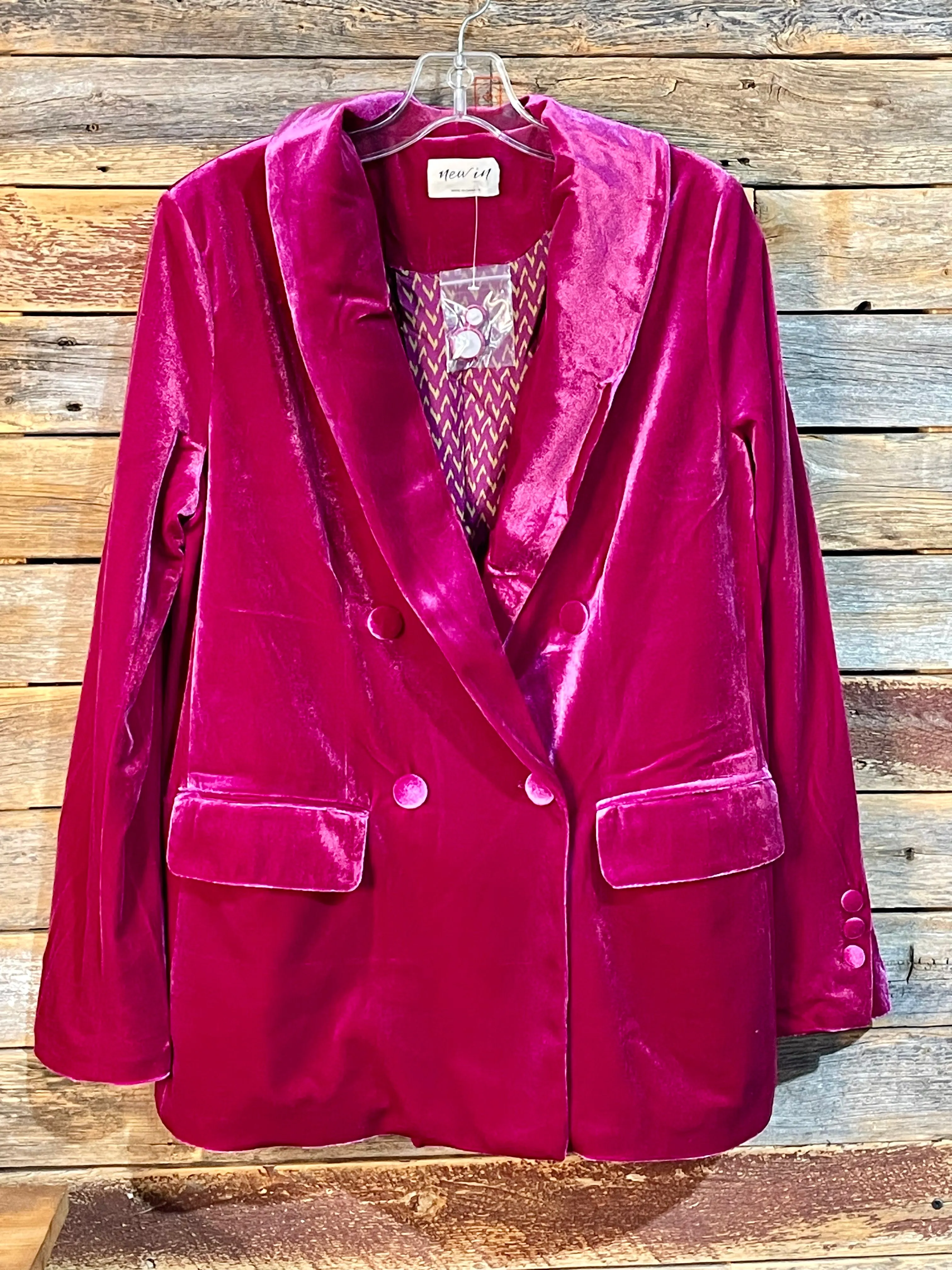 Shanna Lined Velvet Blazer