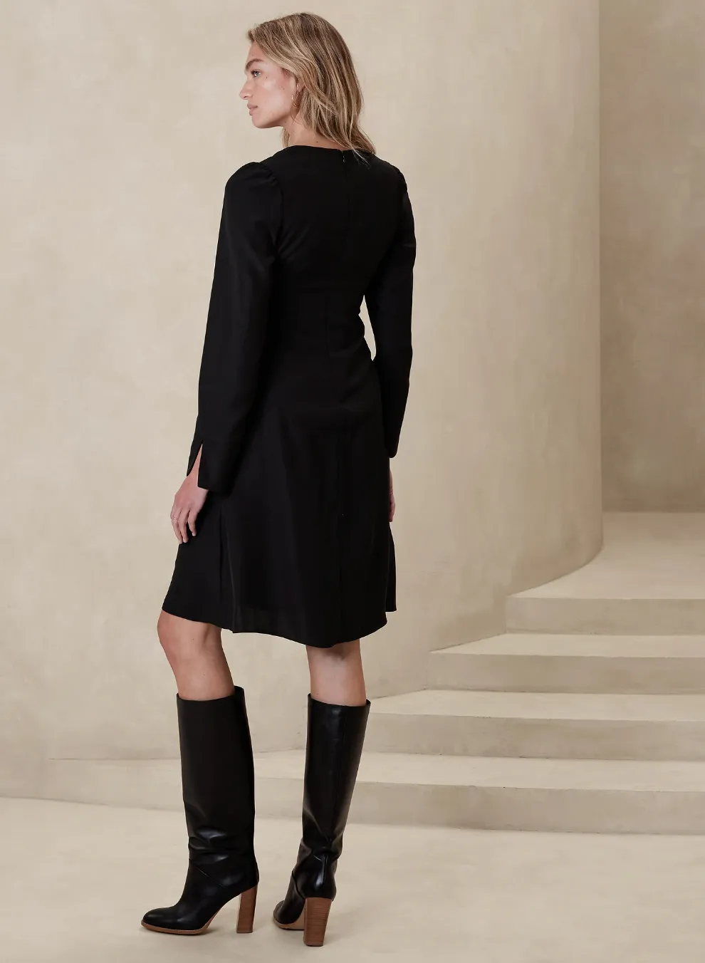 Shirred Midi Dress