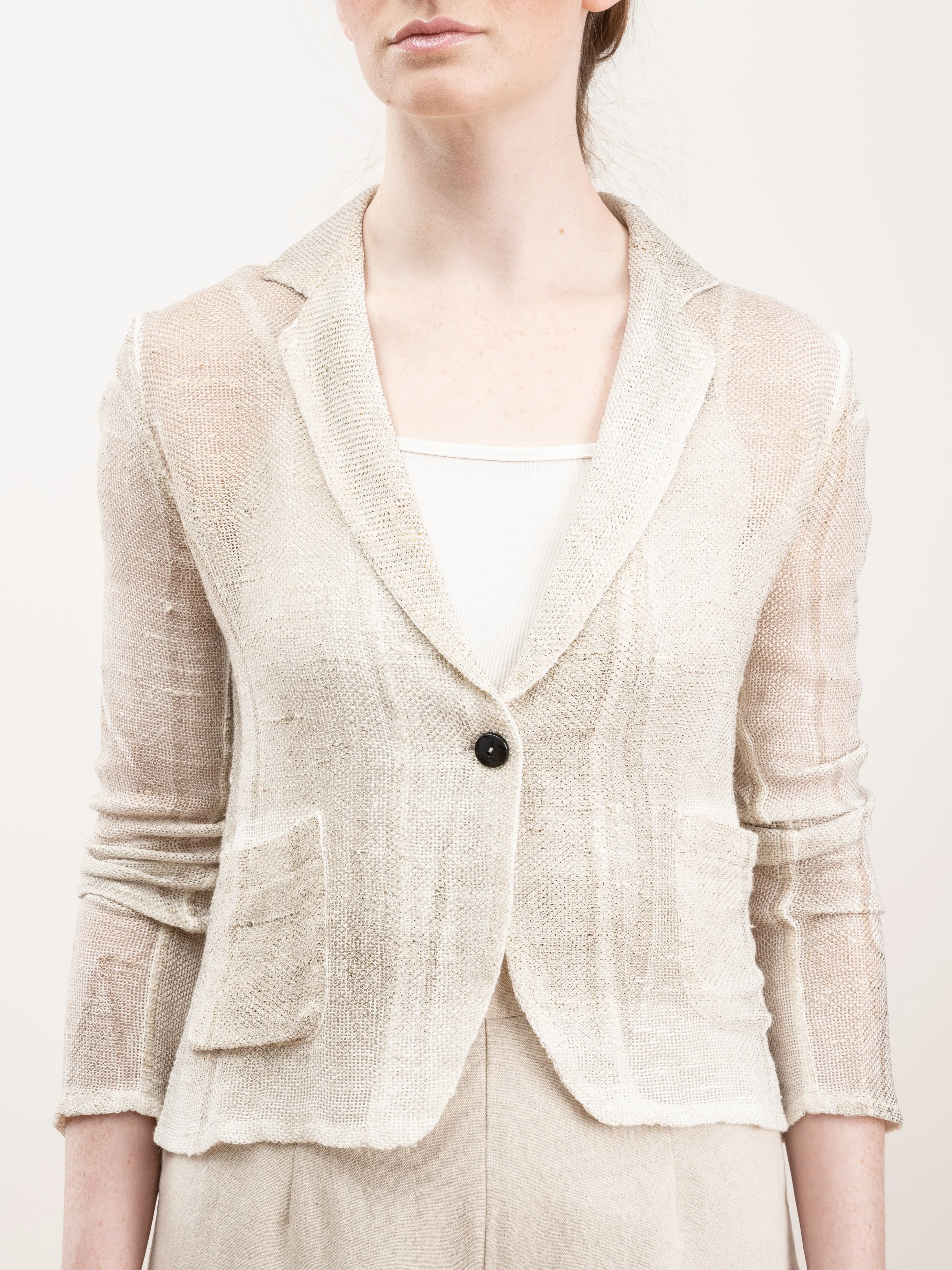 short rever jacket with lamination - bronzo