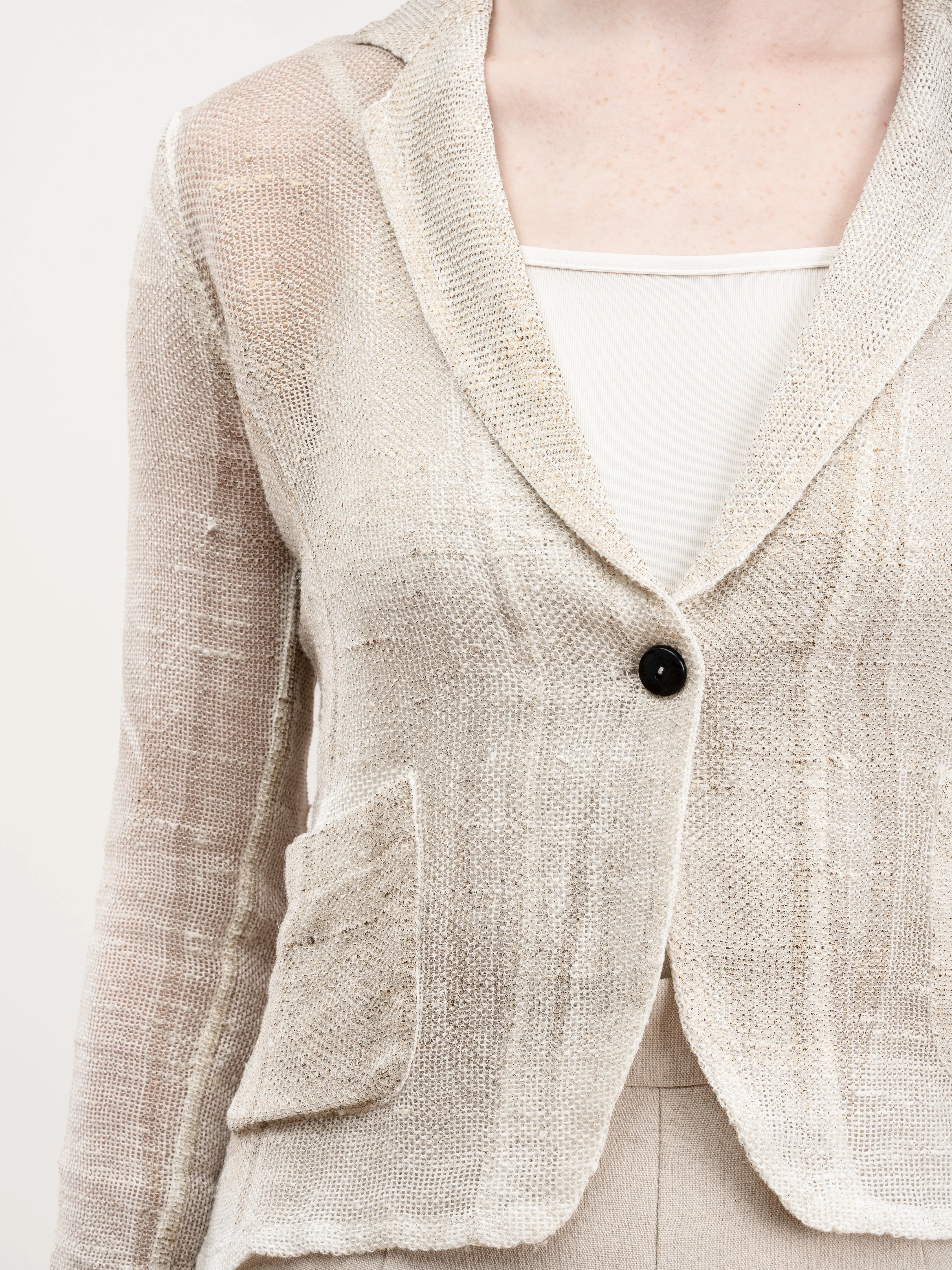 short rever jacket with lamination - bronzo