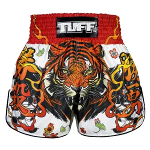 Shorts de Muay Thai Tuff High Cut Retro "Tora Chikara" Power Of Tiger