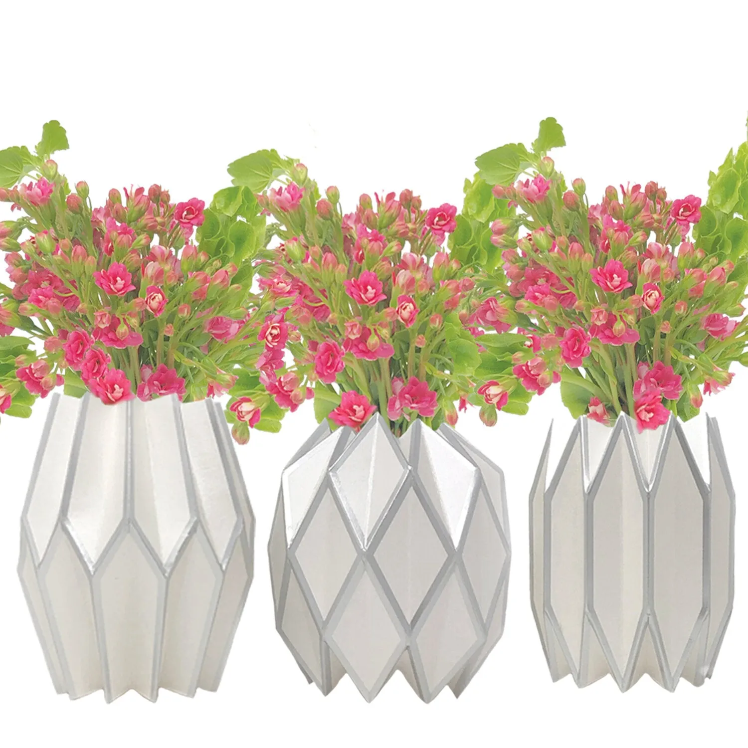 Silver Paper Vase Wrap