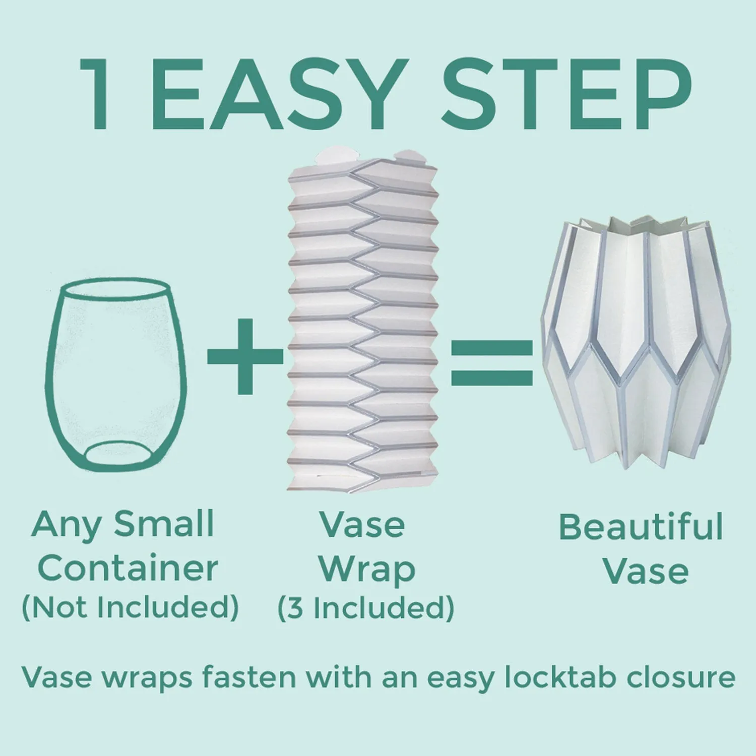 Silver Paper Vase Wrap