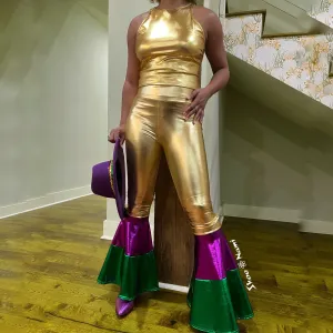 SLEEVELESS METALLIC TOP Gold