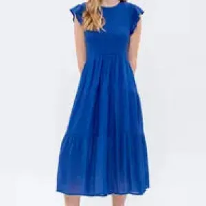 Smocked Tiered Midi Dress