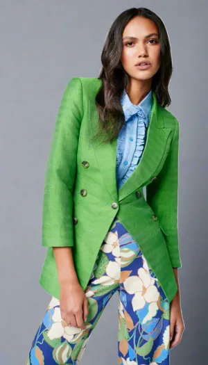 SMYTHE CROP SLEEVE NOT A DB BLAZER- Kelly Green