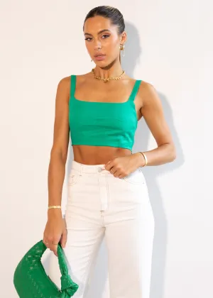 Solano Linen Crop - Green