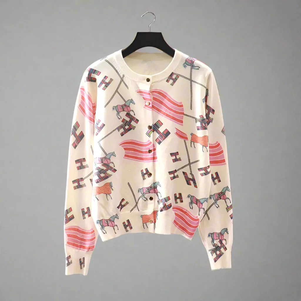 Spring Print Cardigan