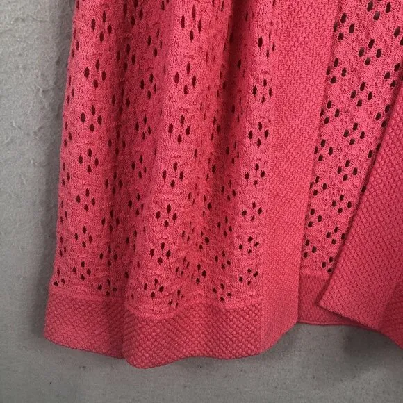 St John Sport Cardigan Womens Small Hot Pink Wool Knit Sweater Neon Classic