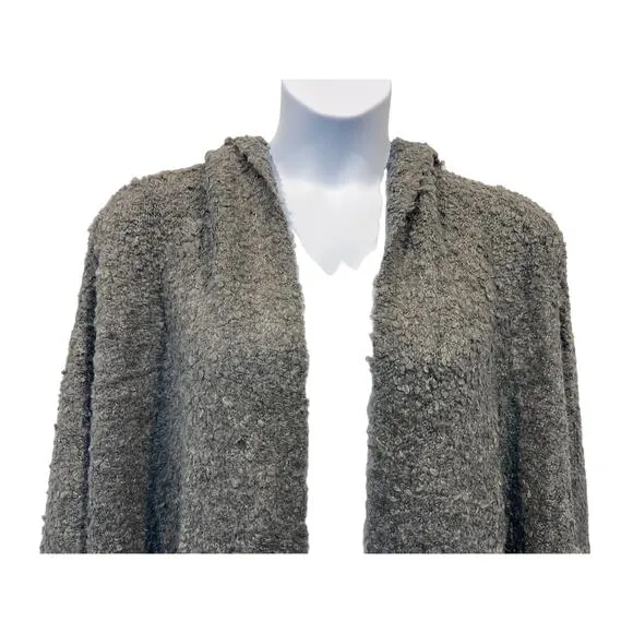 STEVE MADDEN DELSEY HOODED SWEATER CARDIGAN COAT GRAY WOMENS SIZE SMALL