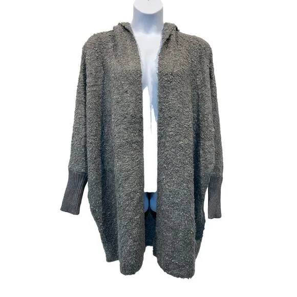 STEVE MADDEN DELSEY HOODED SWEATER CARDIGAN COAT GRAY WOMENS SIZE SMALL