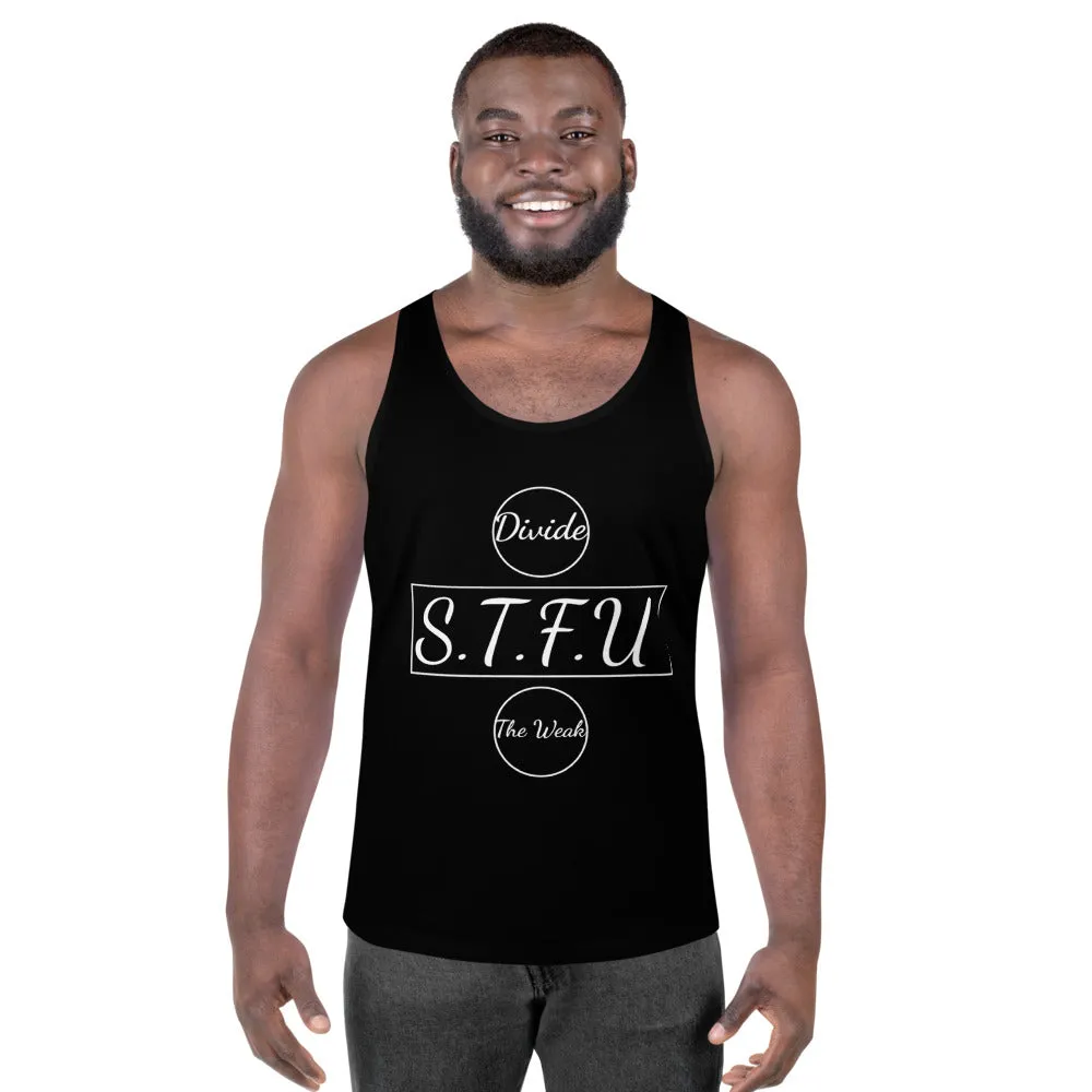 STFU Divide the Weak Unisex Tank Top - Black